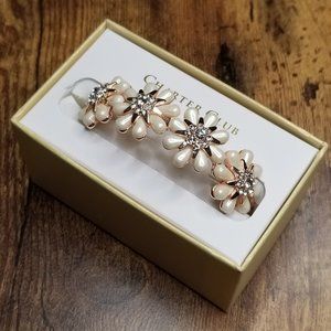 Charter Club Rose Gold Crystal Imitation Pearl Bracelet